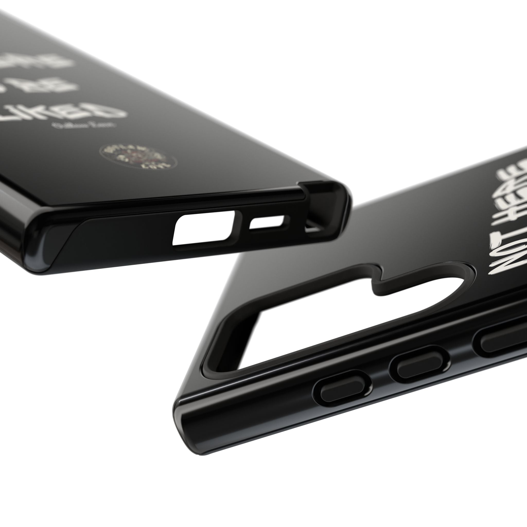 Phone Case — "Not Here to Be Liked" Matte Black Protective Cover