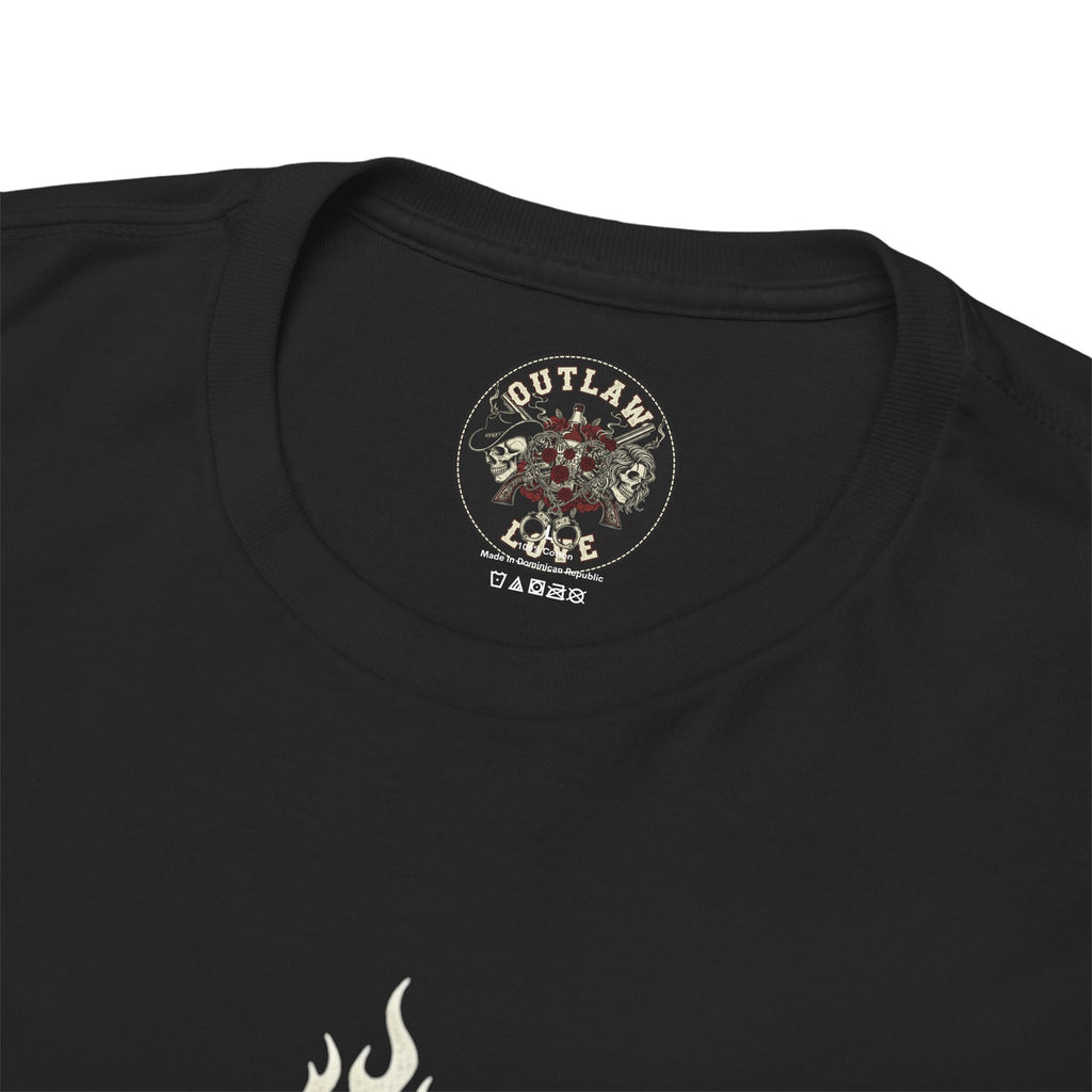 Too Hot for Heaven, Too Wild for Hell - Outlaw Love T-shirt