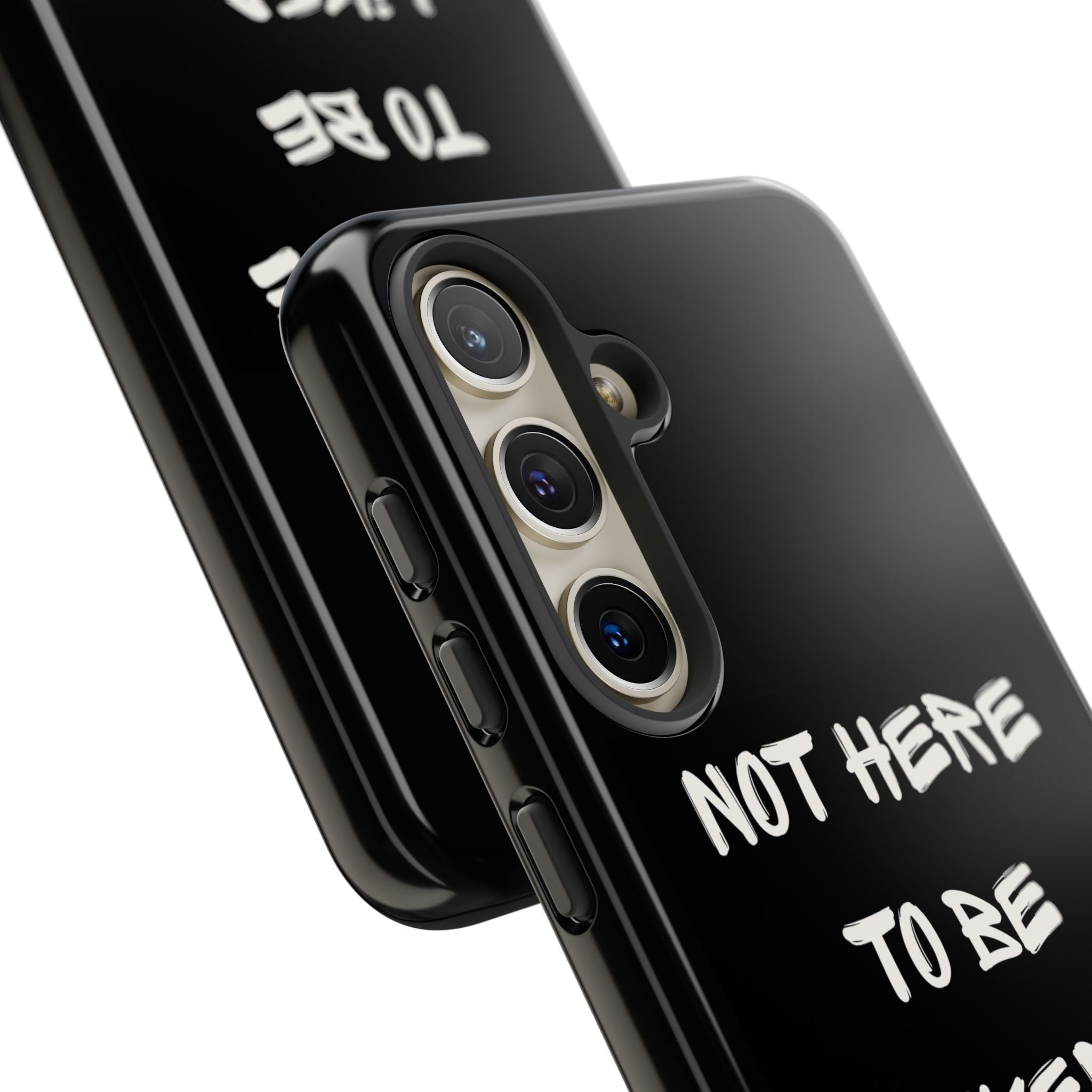 Phone Case — "Not Here to Be Liked" Matte Black Protective Cover