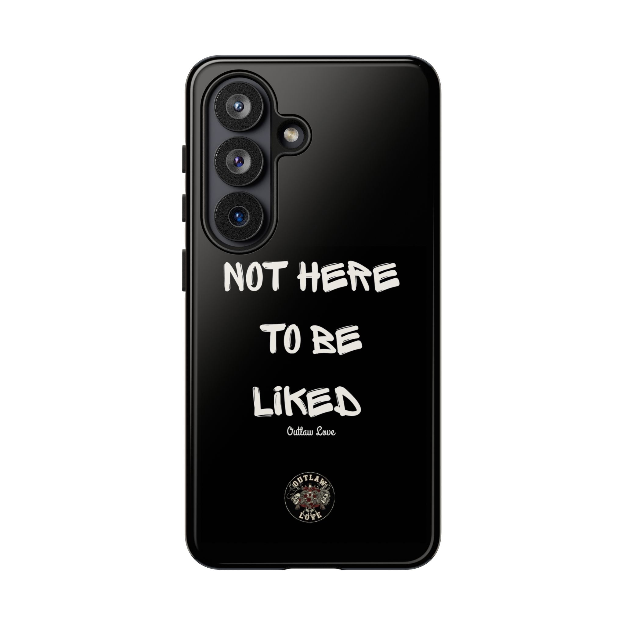Phone Case — "Not Here to Be Liked" Matte Black Protective Cover