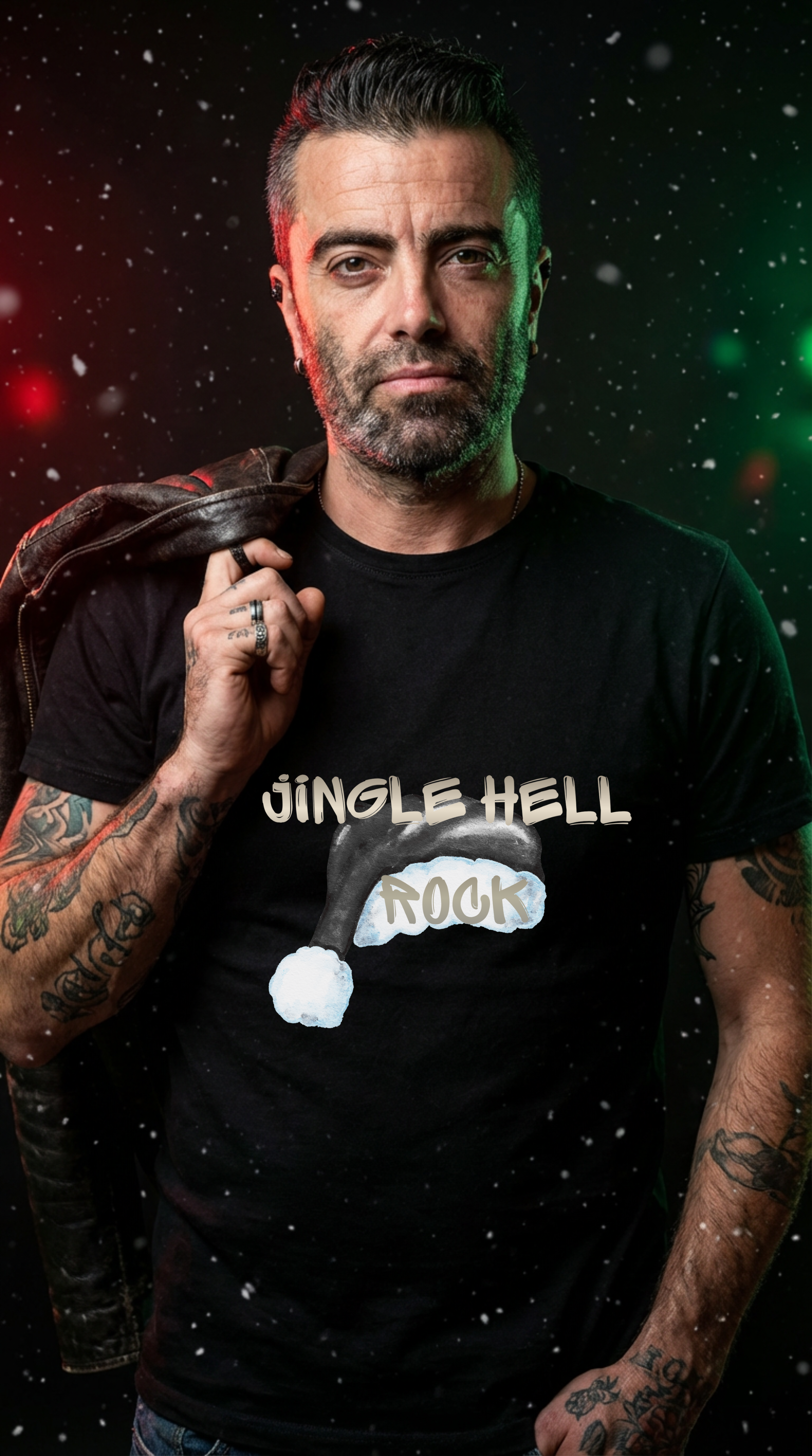 Jingle Hell Rock – Outlaw Christmas Unisex Tee