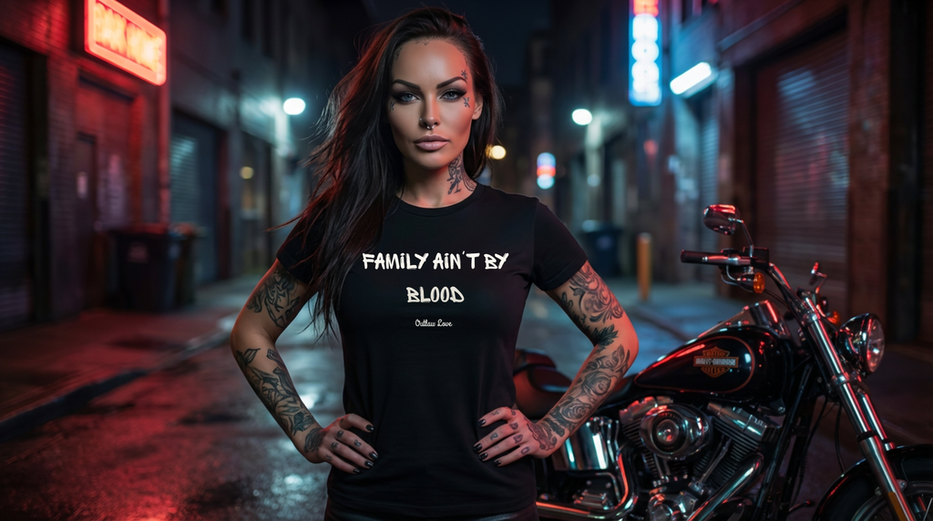 Family Ain't By Blood Tee — Black Statement T-Shirt