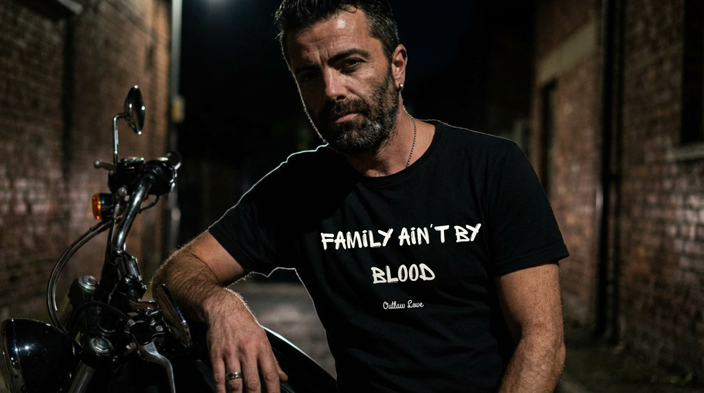 Family Ain't By Blood Tee — Black Statement T-Shirt