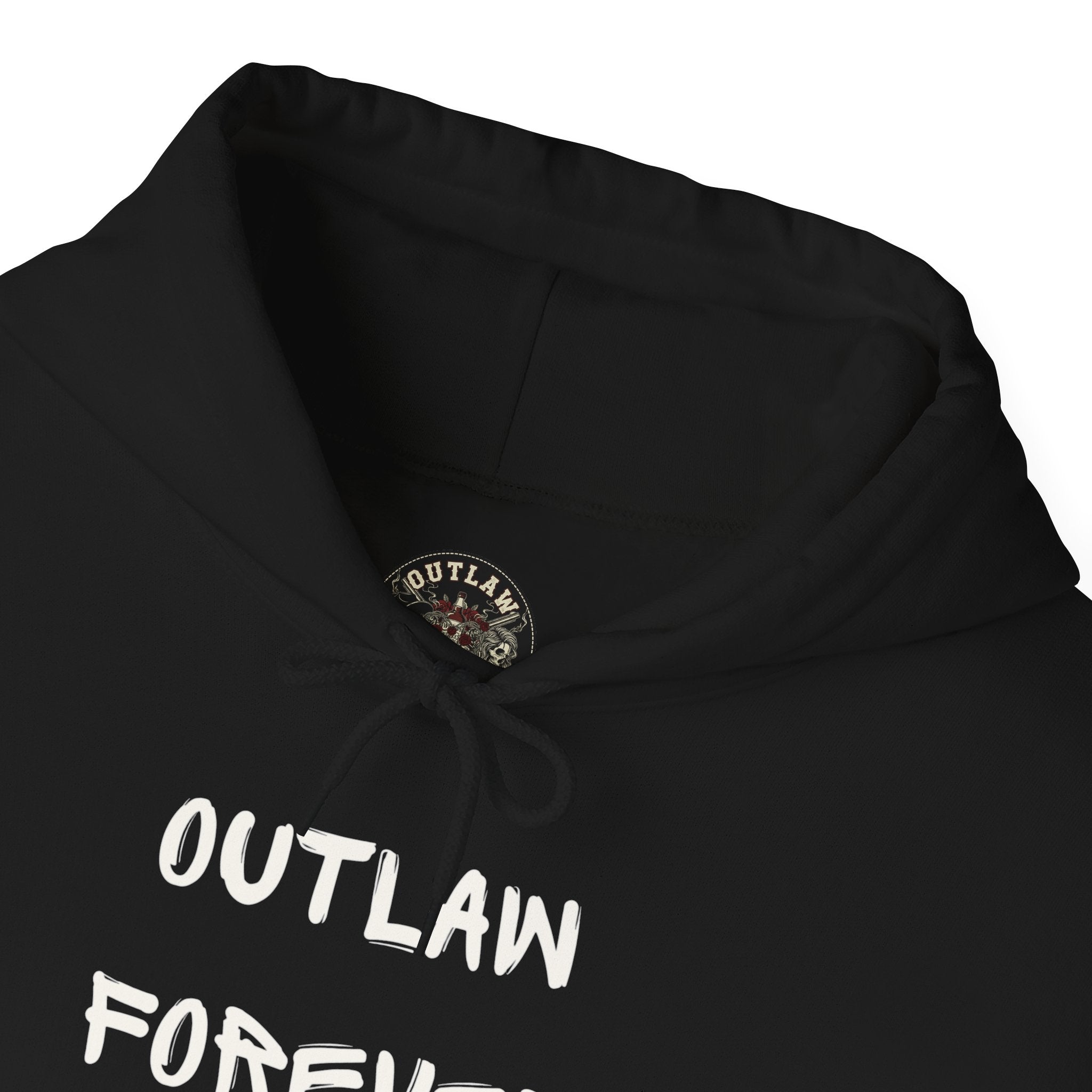 Outlaw Forever Hoodie — Bold Graphic Pullover for Rebels & Bikers